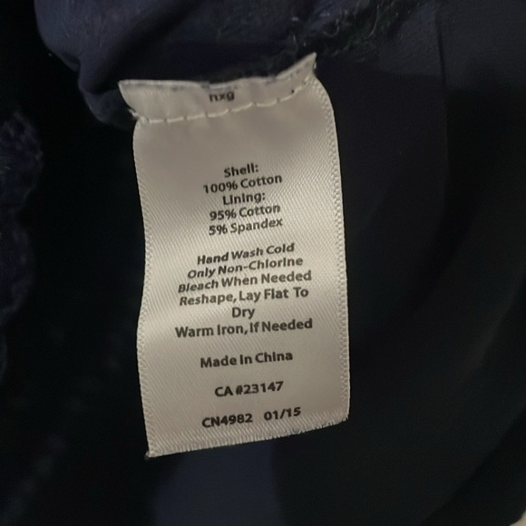 Talbots Navy Crochet Sleeveless Top Size S - Picture 5 of 6